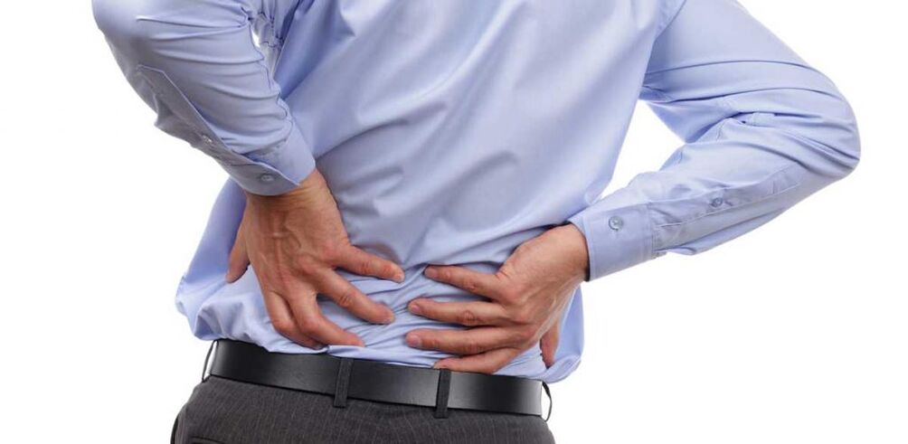 back pain in the lumbar region