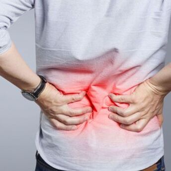 pain in the lower back in a man